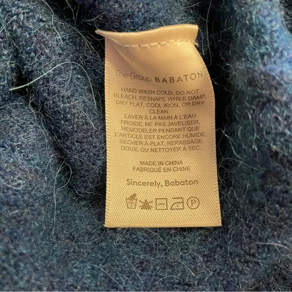 The Group Babaton Aritzia Sweater Plutarch Turtleneck Blue Sz. XS - Picture 7 of 9